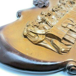 Vintage Icon The Lords Last Supper Carved Relief L